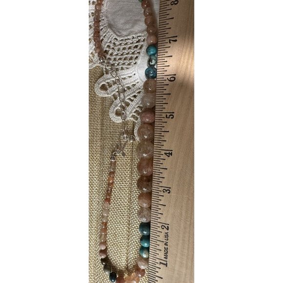 Jay King DTR Desert Rose Trading Sterling 925 Sunstone Turquoise Beaded Necklace - Picture 7 of 8